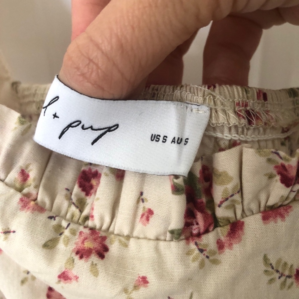 Petal and Pup Isobelle Floral Puff Sleeve cottagecore Mini Sundress size small - Picture 7 of 9